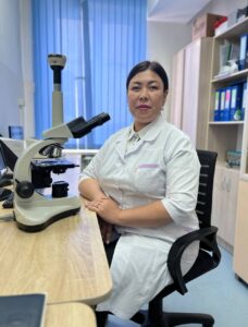 ЖОЛДЫБЕКОВА РАУАН ТИЛЕУОВНА ВРАЧ-ПАТОЛОГОАНАТОМ, ЦИТОЛОГ